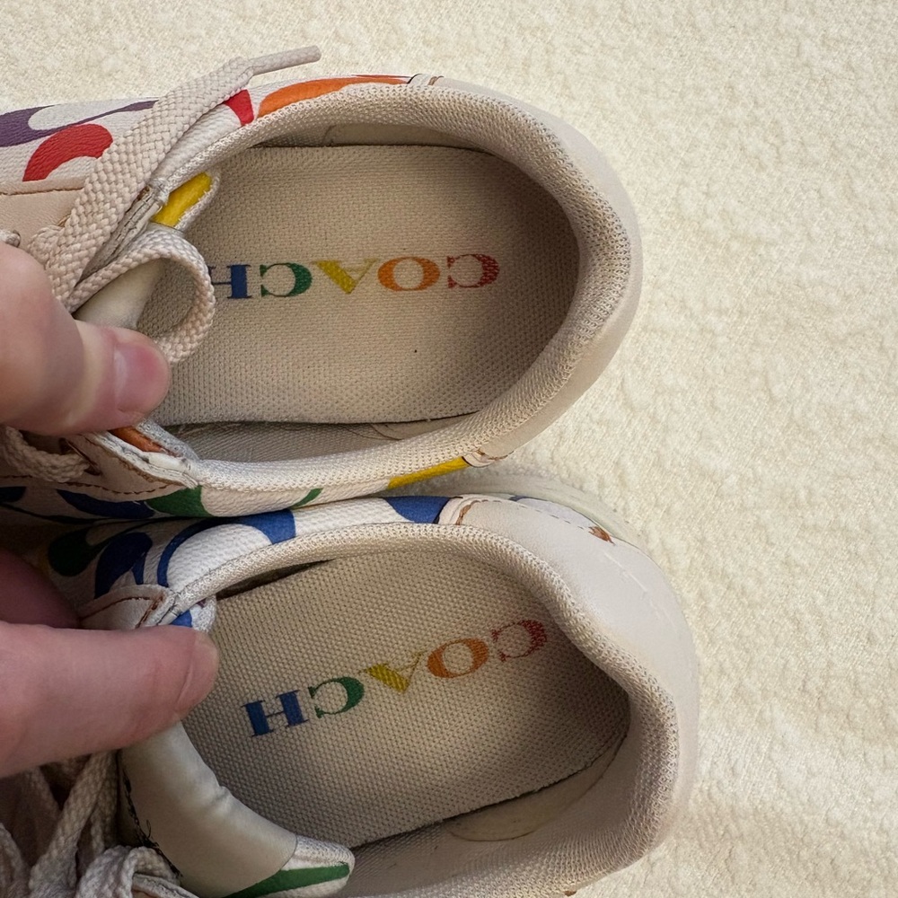 💖🌈 Rare Rainbow Coach Sneakers 🌈💖 - Picture 5 of 8